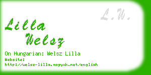 lilla welsz business card